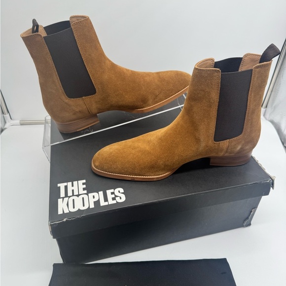 The Kooples Men\'s Tan Suede Chelsea Boots main image 12
